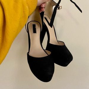 Black platform heels